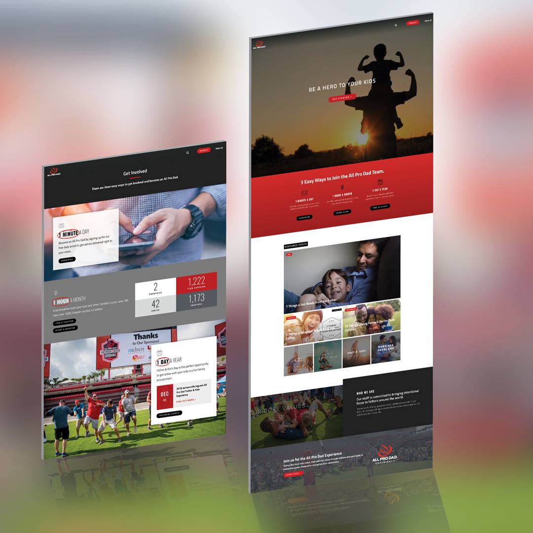All Pro Dad website design mockup by Tyler Thompson
