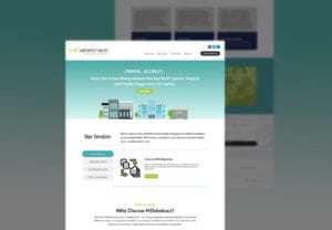 website mockup of MDabstract.com managed by Tyler Thompson